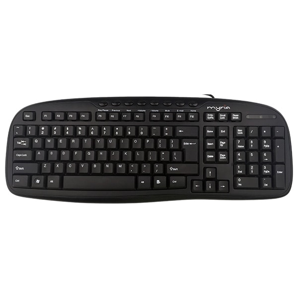 Kit tastatura si mouse cu fir MYRIA MY8517, USB, Layout INT, negru