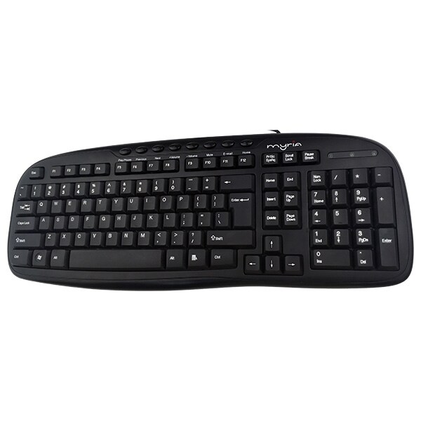 Kit tastatura si mouse cu fir MYRIA MY8517, USB, Layout INT, negru