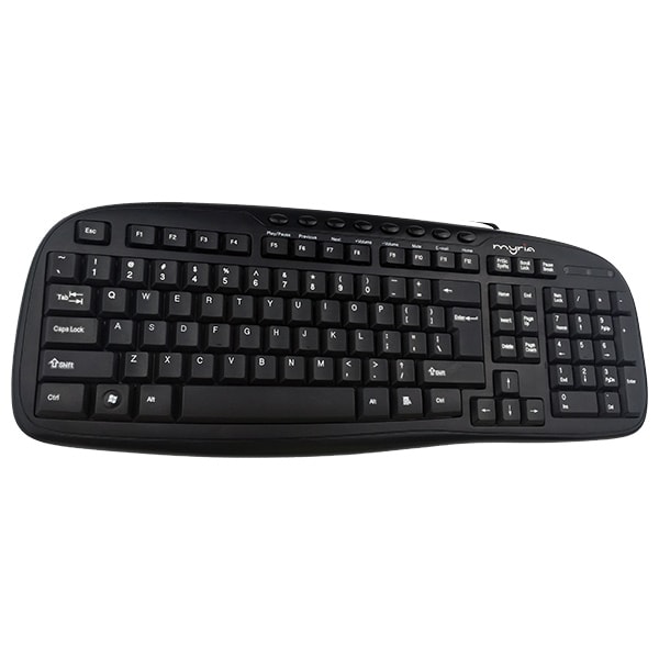 Kit tastatura si mouse cu fir MYRIA MY8517, USB, Layout INT, negru