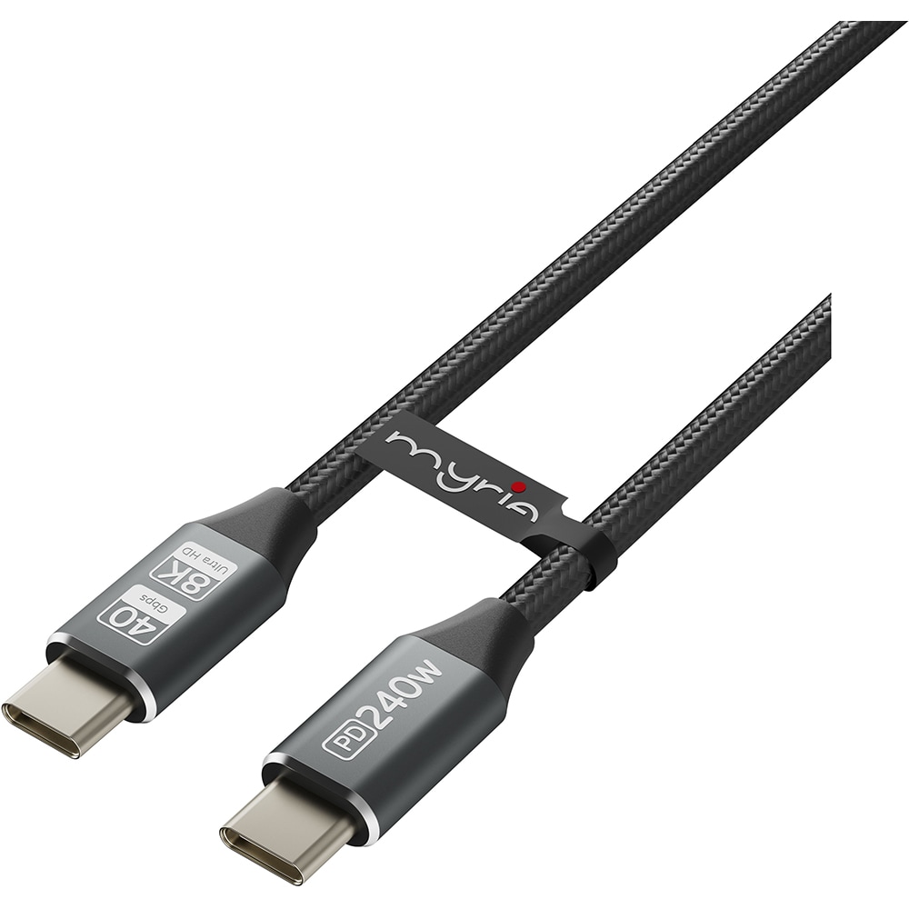 Cablu Thunderbolt 4 MYRIA MY8762, 240W, 8K, 2m, negru