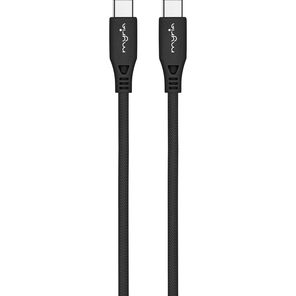 Cablu date MYRIA MY9104BK, USB-C - USB-C, 1m, negru