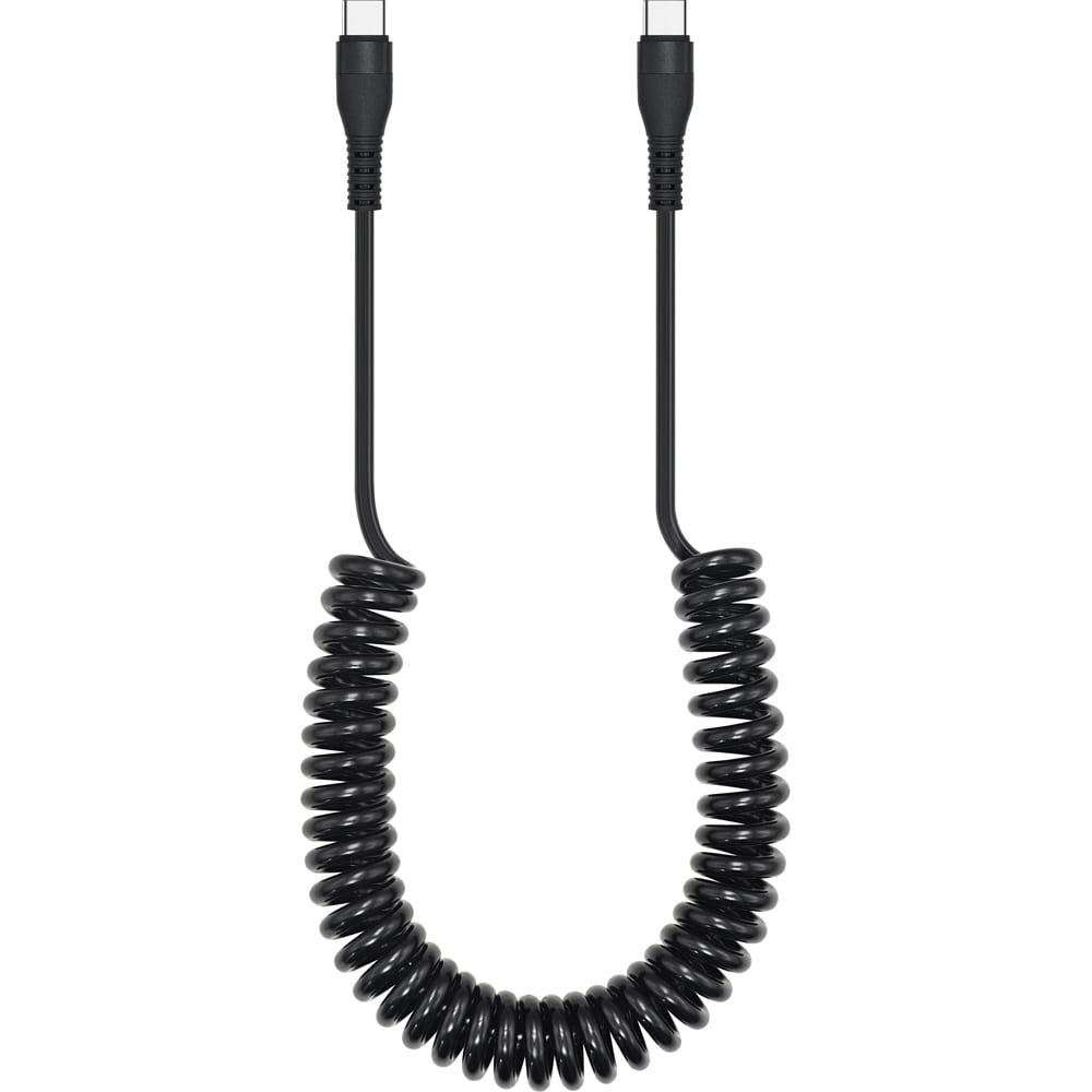 Cablu date MYRIA MY9107BK, USB-C - USB-C, 1m, negru