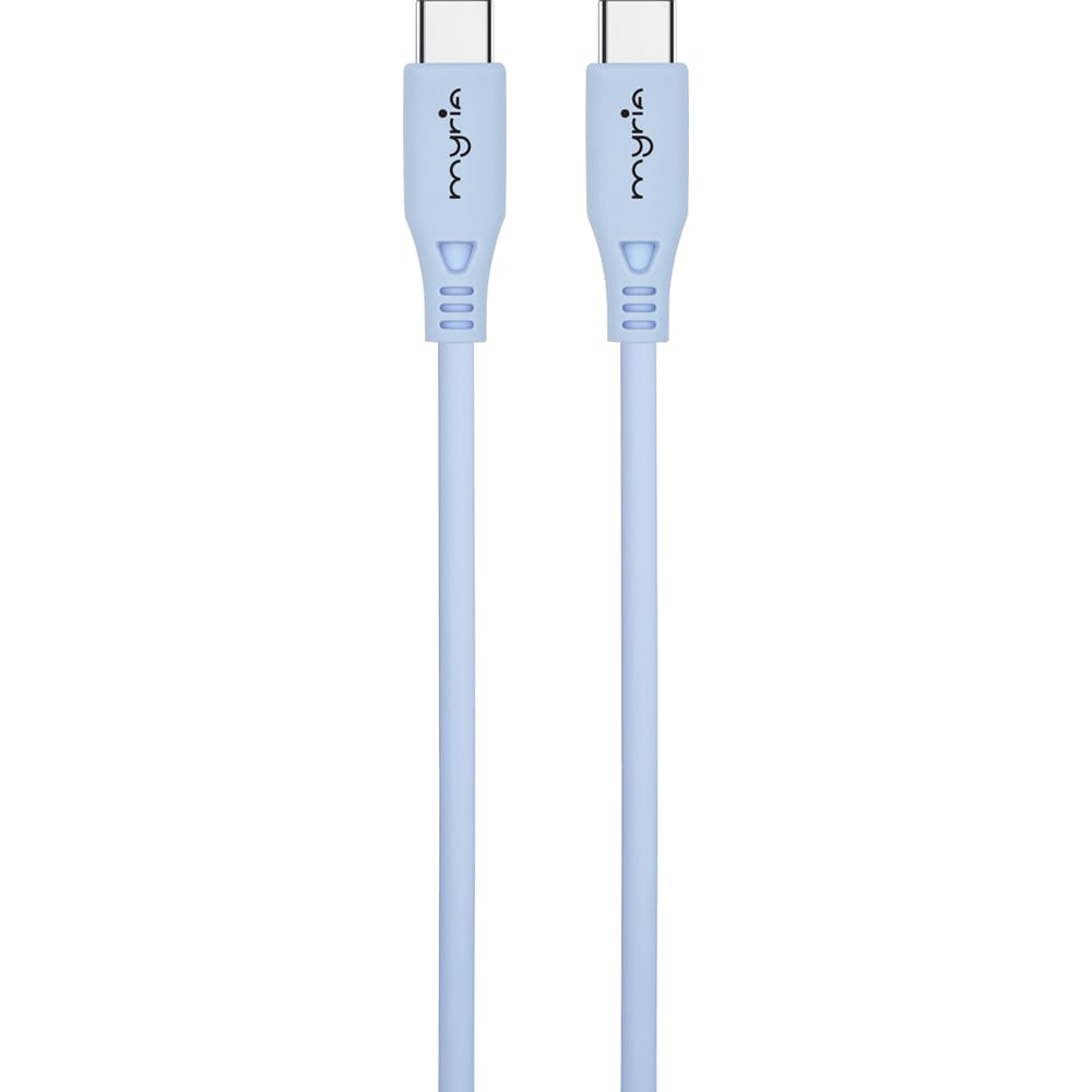 Cablu date MYRIA MY9109BL, USB-C - USB-C, 1m, albastru
