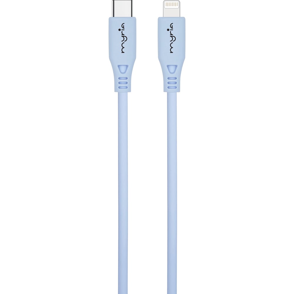 Cablu date MYRIA MY9111BL, USB-C - Lightning, 1m, albastru