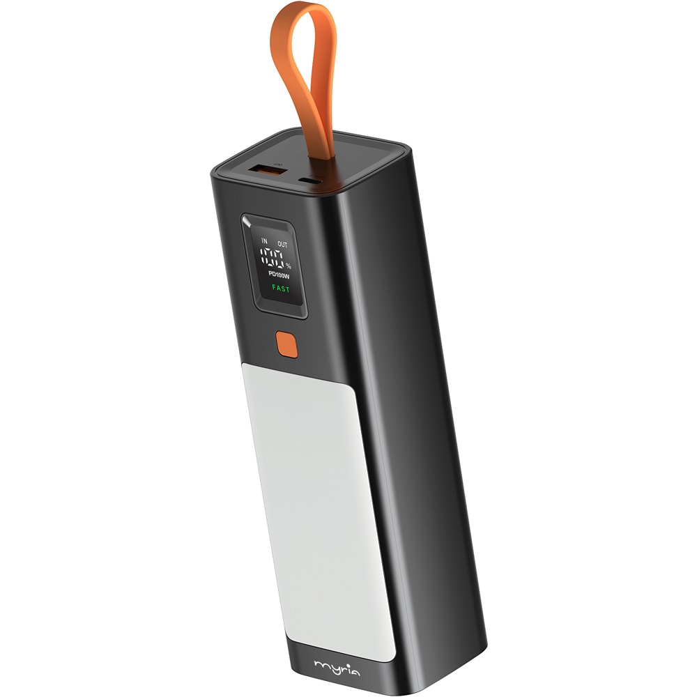 Baterie externa MYRIA MY9204, 20000mAh, 1x USB-A, 1x USB-C Power Delivery 100W, negru