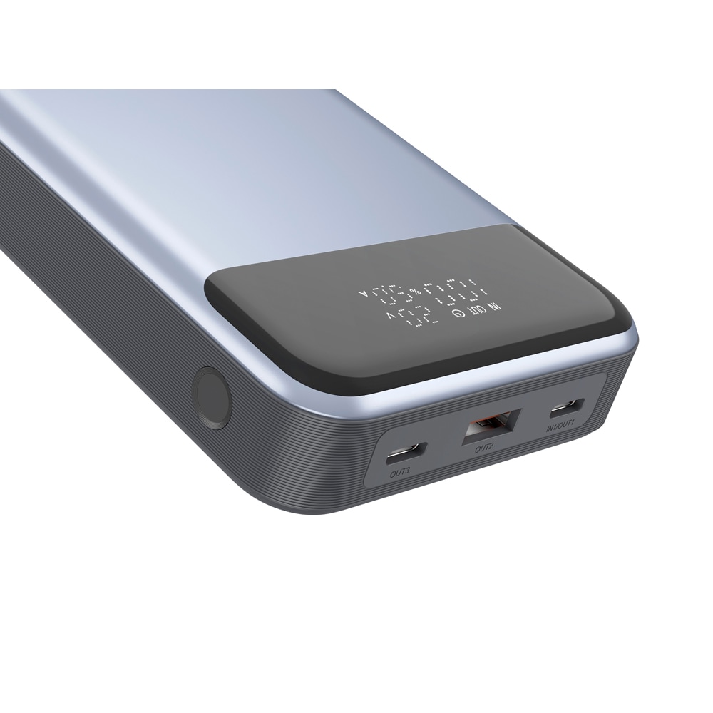 Baterie externa MYRIA MY9205, 24000mAh, 1x USB-A, 2x USB-C Power Delivery 140W, gri