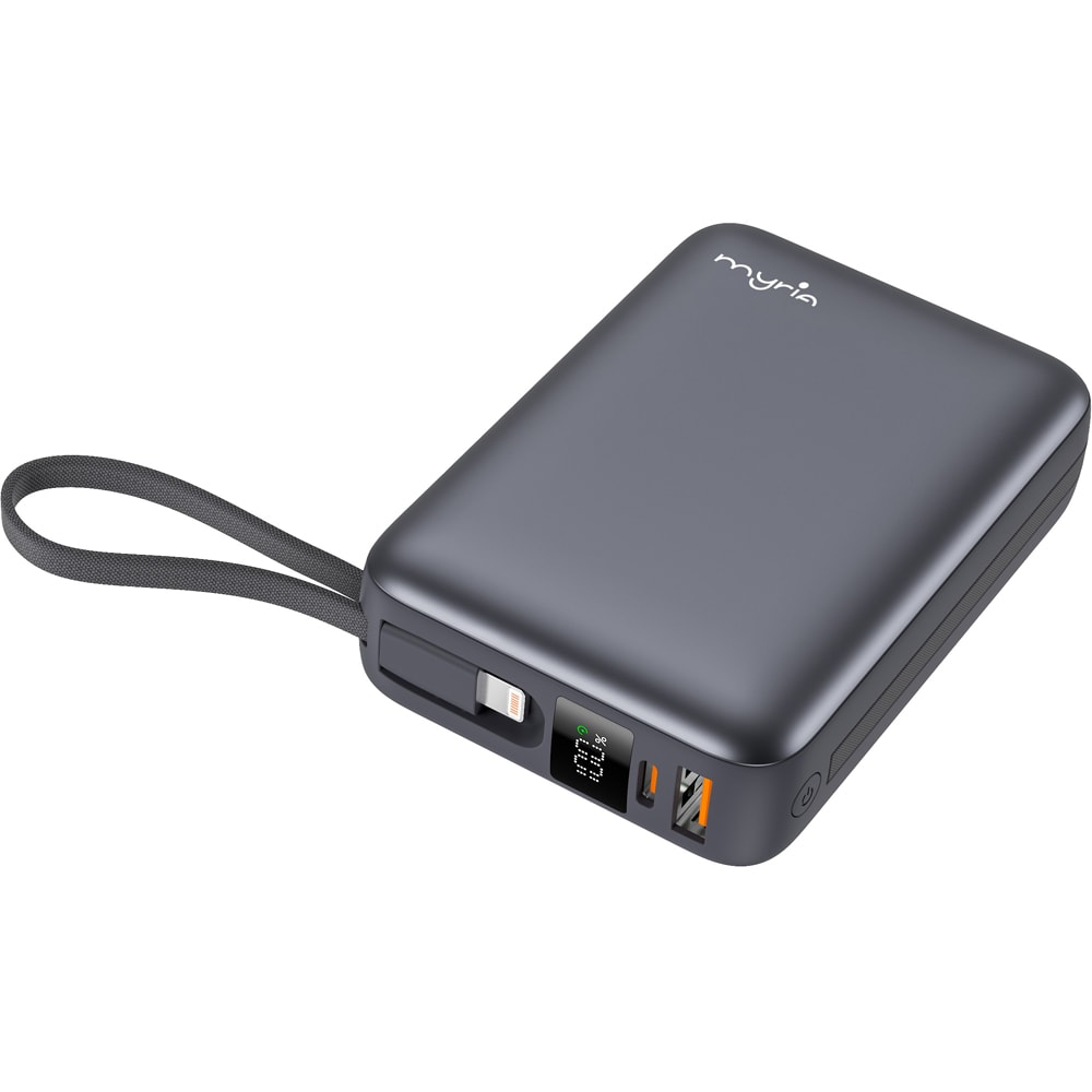 Baterie externa MYRIA MY9208, 20000 mAh, 2x USB-C, 1x USB-A, gri