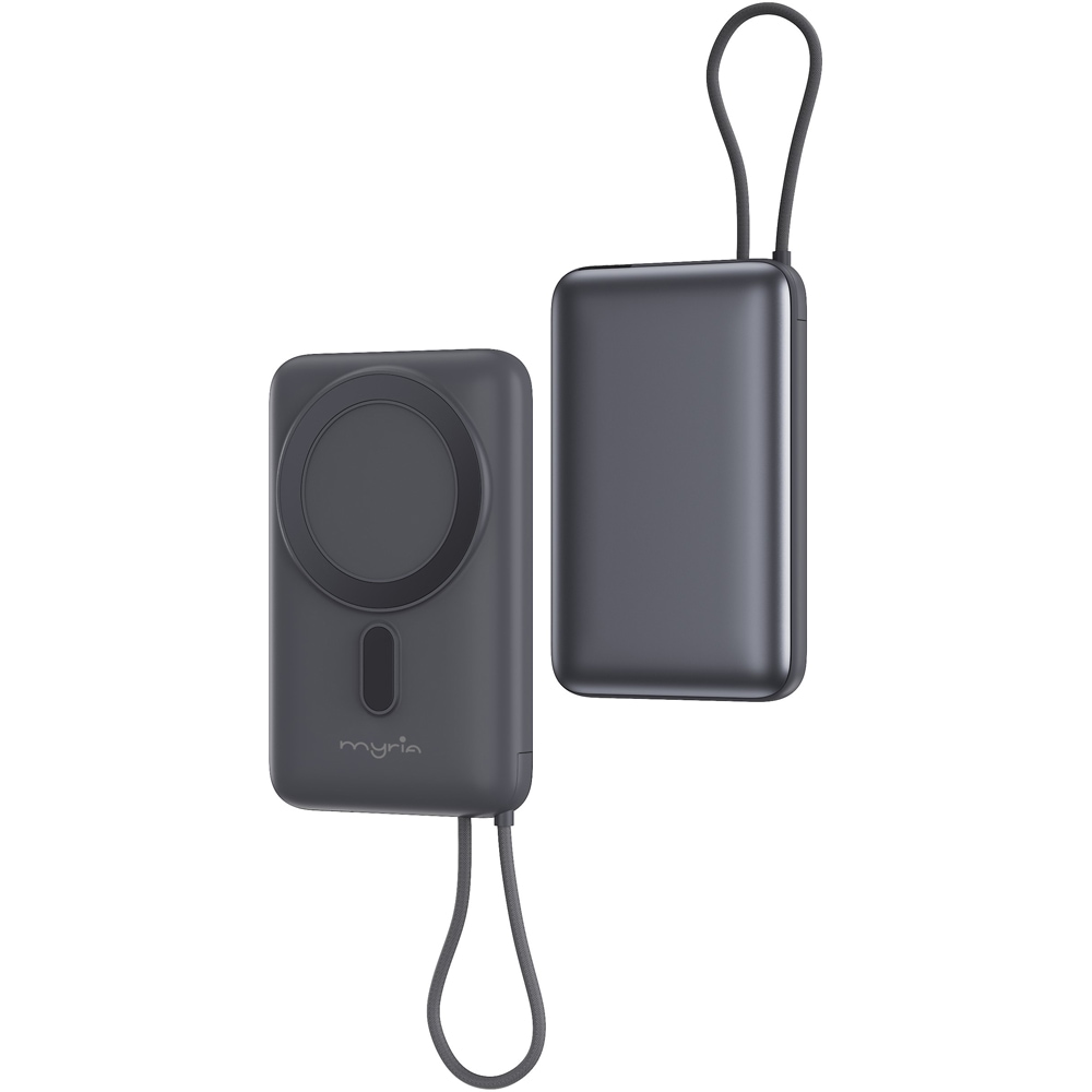 Baterie externa MYRIA MY9214BK, 10000 mAh, USB-C, magnetic, negru