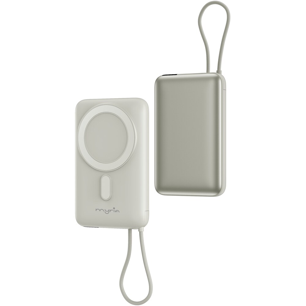 Baterie externa MYRIA MY9214SV, 10000 mAh, USB-C, magnetic, argintiu