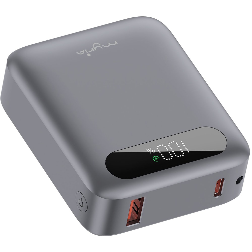 Baterie externa MYRIA MY9215BK, 10000 mAh, 1x USB-C, 1x USB-A, negru