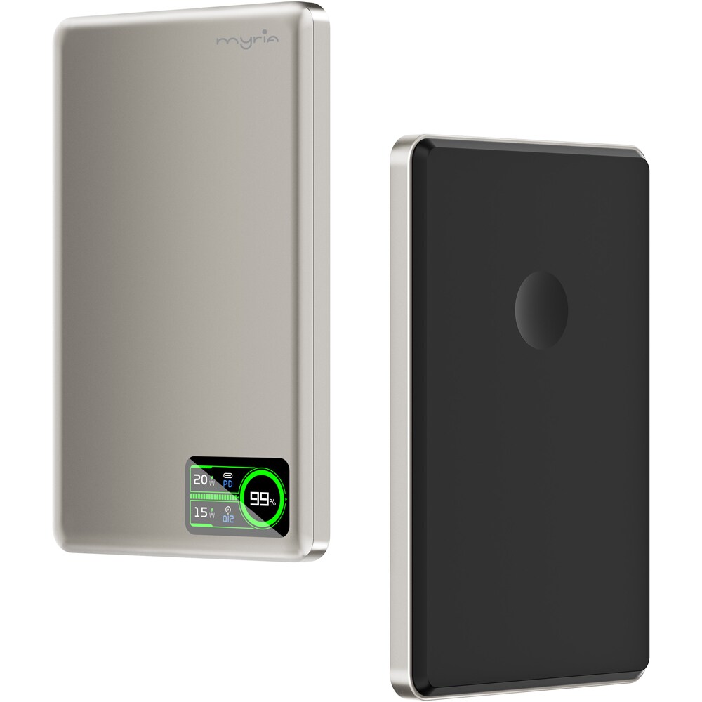 Baterie externa MYRIA MY9216SV, 5000 mAh, USB, magnetic, argintiu