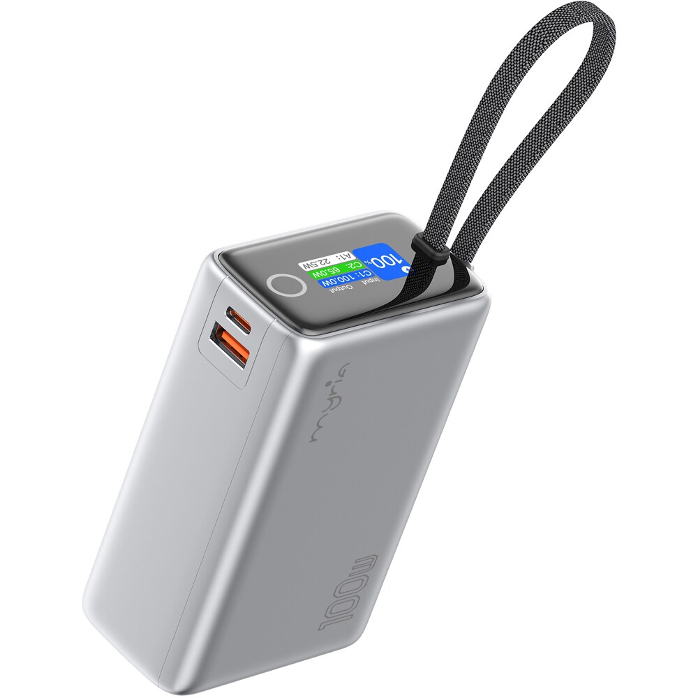 Baterie externa MYRIA MY9217SV, 25000 mAh, 1x USB-C, 1x USB-A, argintiu