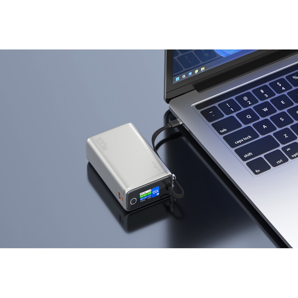 Baterie externa MYRIA MY9217SV, 25000 mAh, 1x USB-C, 1x USB-A, argintiu