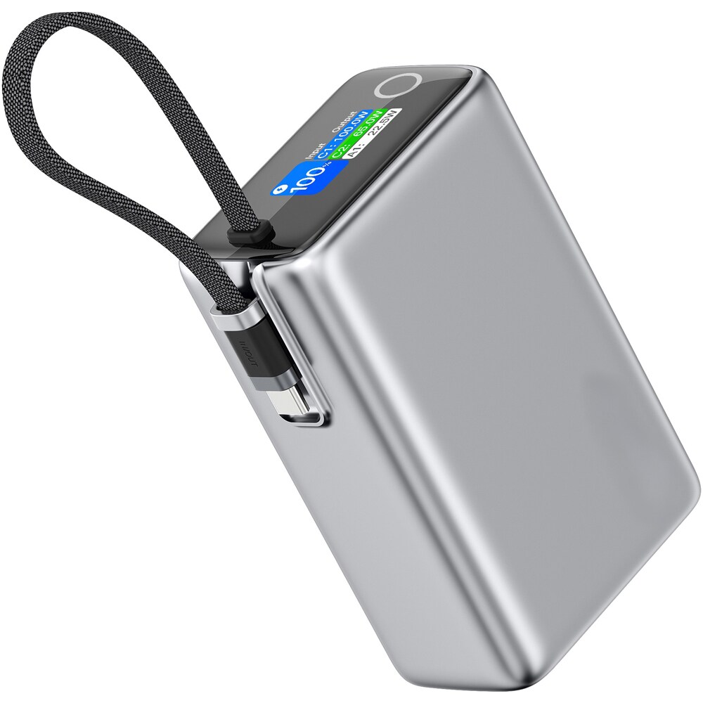 Baterie externa MYRIA MY9217SV, 25000 mAh, 1x USB-C, 1x USB-A, argintiu