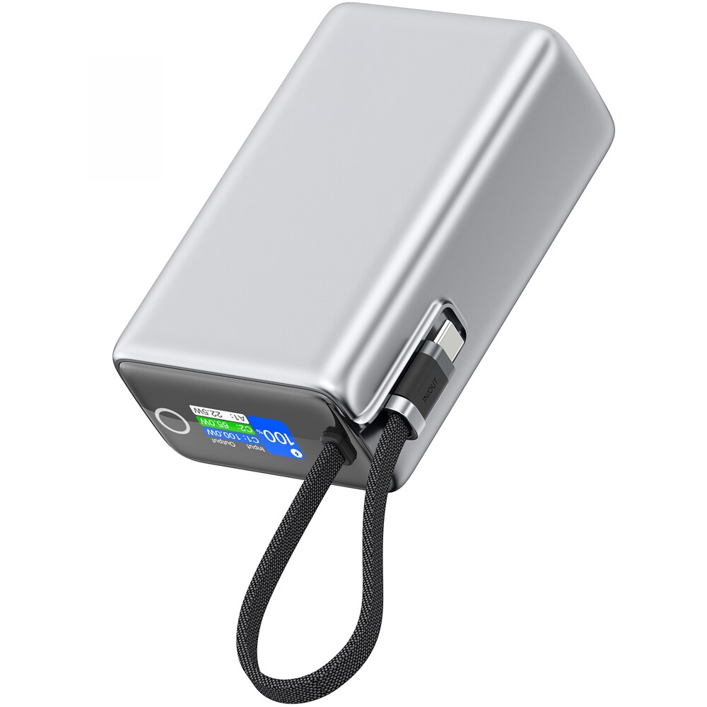 Baterie externa MYRIA MY9217SV, 25000 mAh, 1x USB-C, 1x USB-A, argintiu