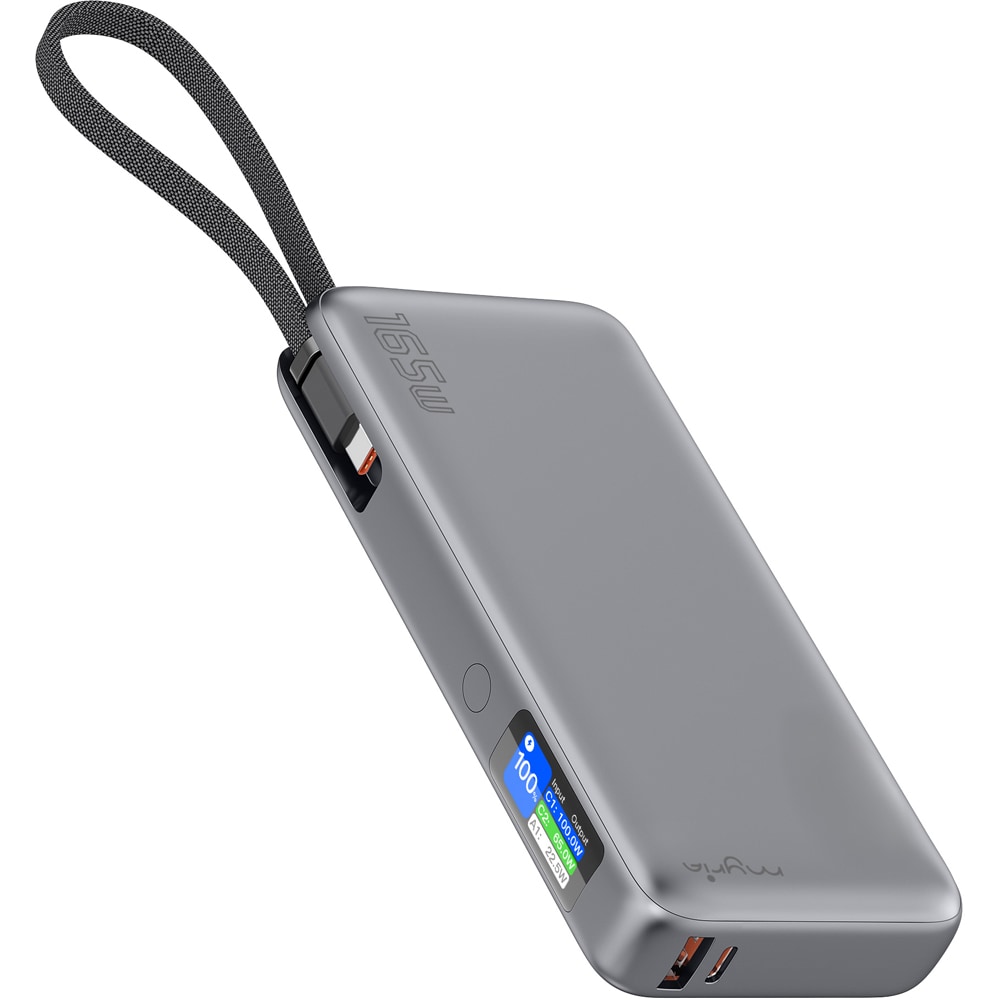 Baterie externa MYRIA MY9218SV, 20000 mAh, 1x USB-C, 1x USB-A, argintiu