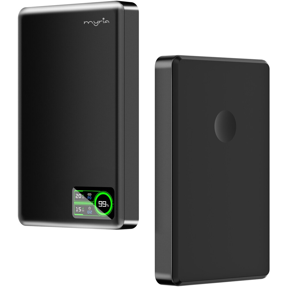 Baterie externa MYRIA MY9220BK, 10000 mAh, USB-C, magnetic, negru