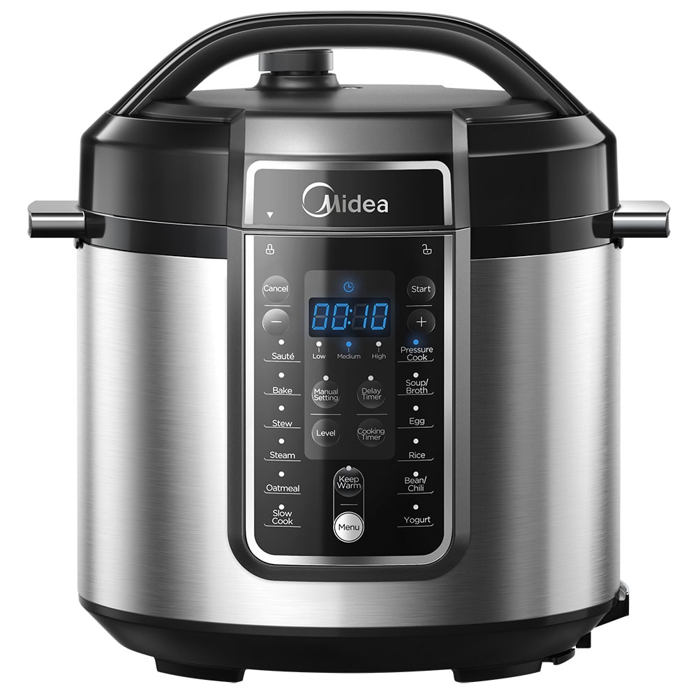 Multicooker MIDEA MY-CS6037WPB, 6l, 1000W, 8 programe, argintiu-negru