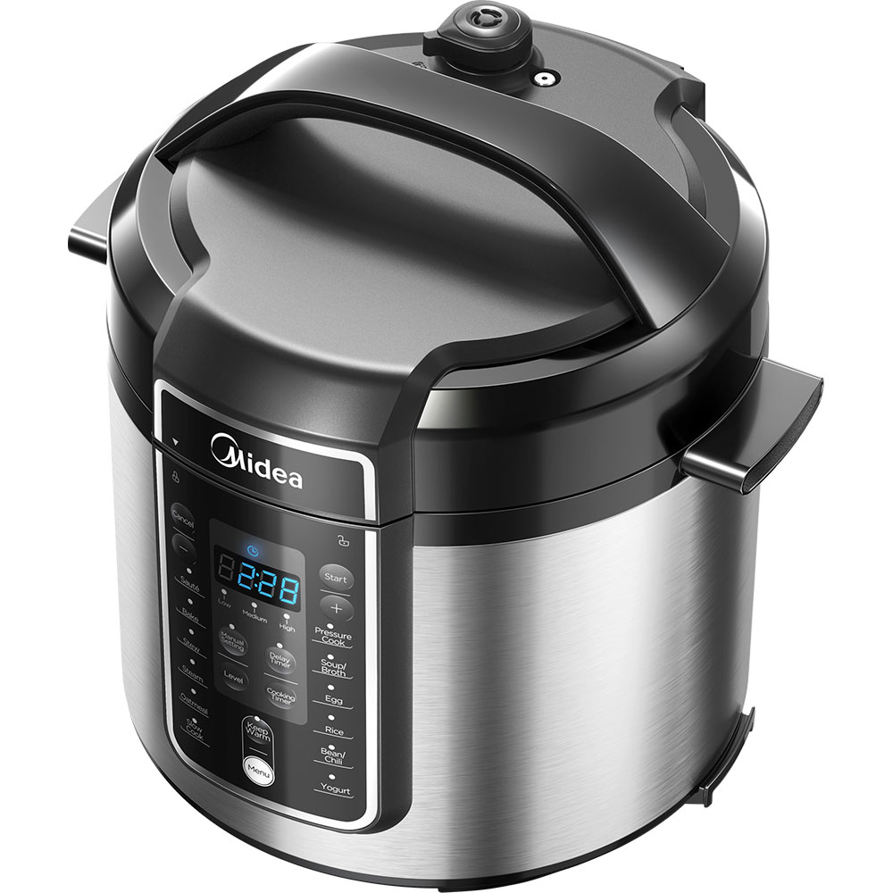 Multicooker MIDEA MY-CS6037WPB, 6l, 1000W, 8 programe, argintiu-negru