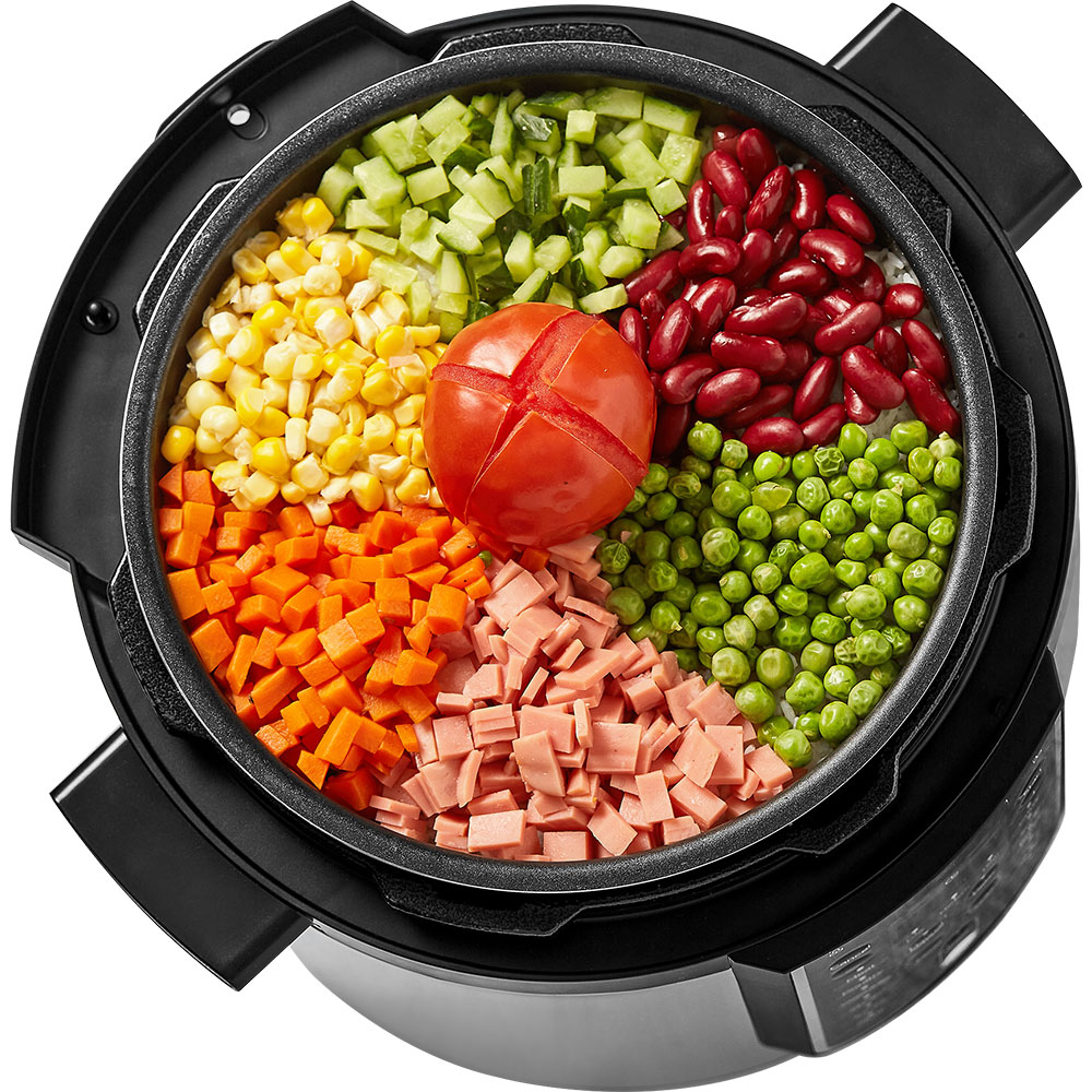 Multicooker MIDEA MY-CS6037WPB, 6l, 1000W, 8 programe, argintiu-negru