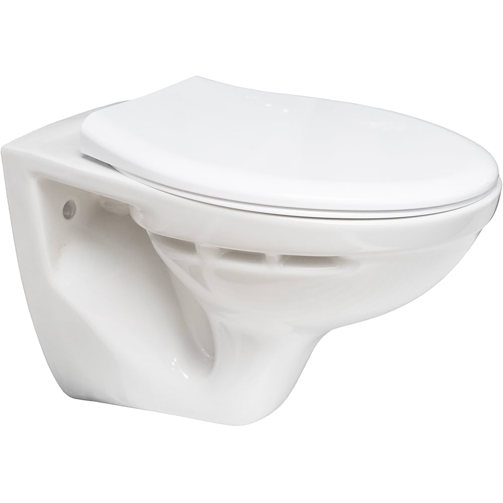 Vas WC suspendat cu capac Sinemo, 54 x 40 x 40 cm, ceramic, alb