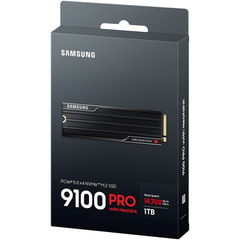Solid-State Drive (SSD) SAMSUNG 9100 Pro HeatSink, 1TB, PCIe NVMe 5.0 x4, M.2, MZ-VAP1T0CW