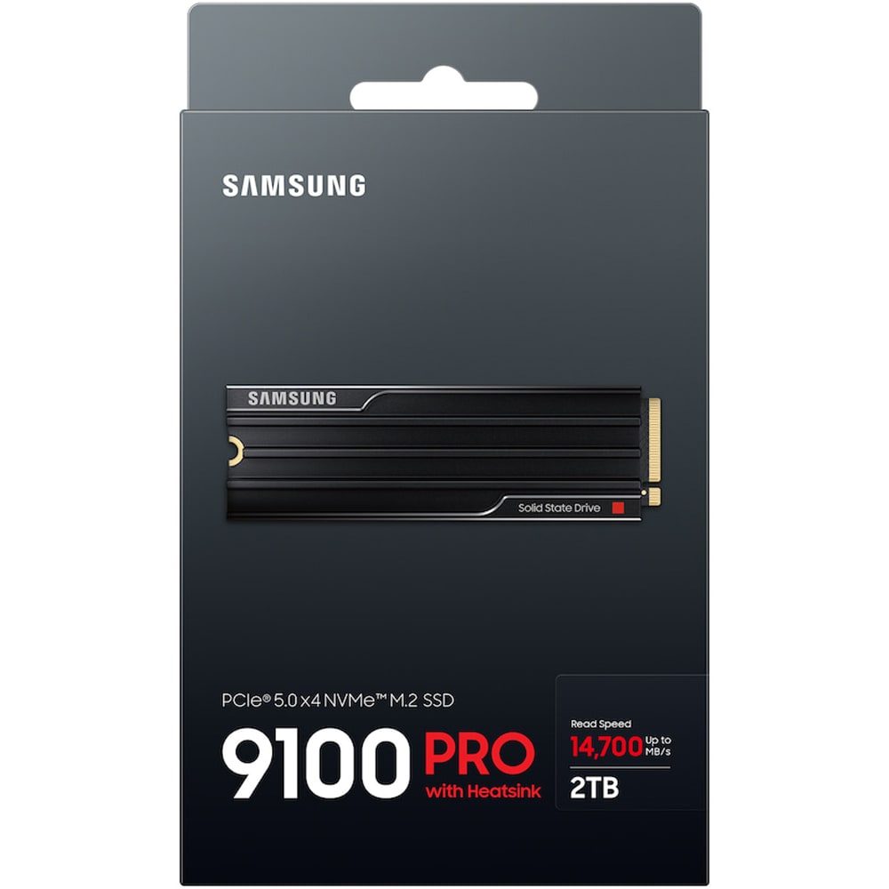 Solid-State Drive (SSD) SAMSUNG 9100 Pro HeatSink, 2TB, PCIe NVMe 5.0 x4, M.2, MZ-VAP2T0CW