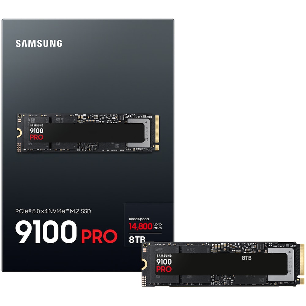 Solid-State Drive (SSD) SAMSUNG 9100 Pro, 8TB, PCIe NVMe 5.0 x4, M.2, MZ-VAP8T0BW
