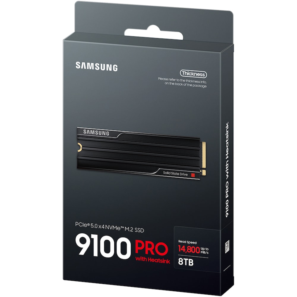 Solid-State Drive (SSD) SAMSUNG 9100 Pro HeatSink, 8TB, PCIe NVMe 5.0 x4, M.2, MZ-VAP8T0CW
