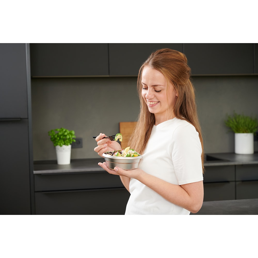 Caserola TEFAL Masterseal N1150210,  0.7L, otel inoxidabil, gri