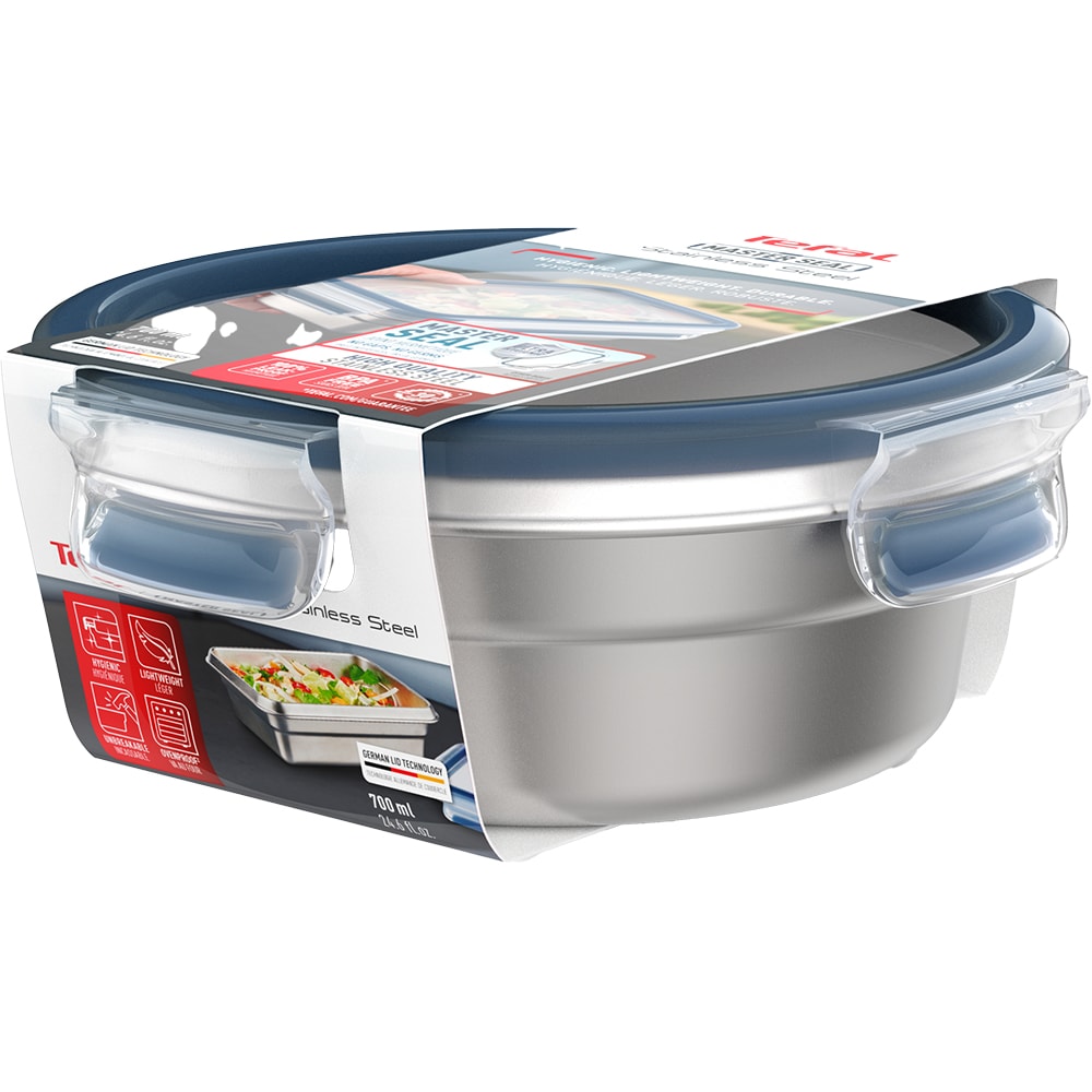 Caserola TEFAL Masterseal N1150210,  0.7L, otel inoxidabil, gri