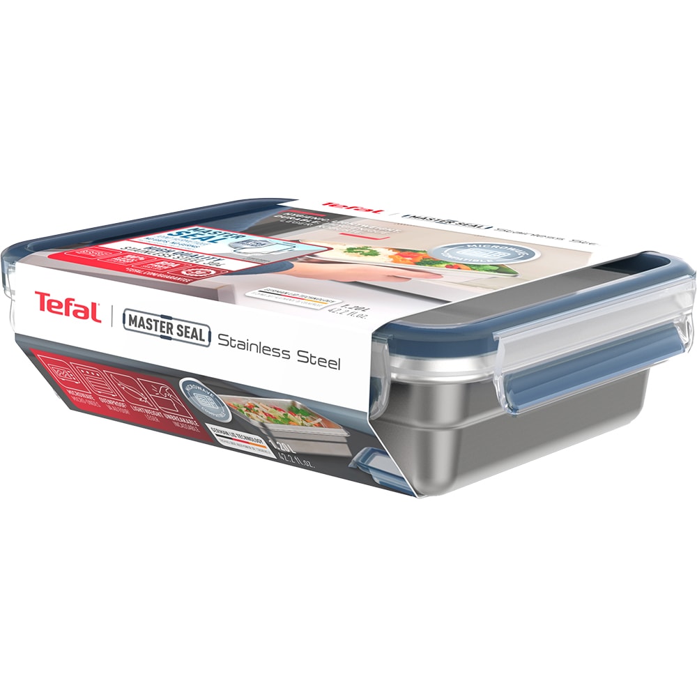 Caserola TEFAL Masterseal N1150510, 1.2L, otel inoxidabil, gri