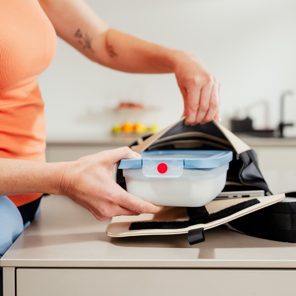 Caserola TEFAL Oneclick N1211610, 3l, plastic, albastru