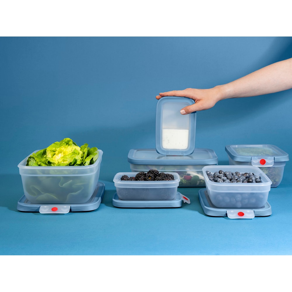 Set caserole TEFAL Oneclick N1230210, 5 piese, 0.5-2.3l, plastic, albastru