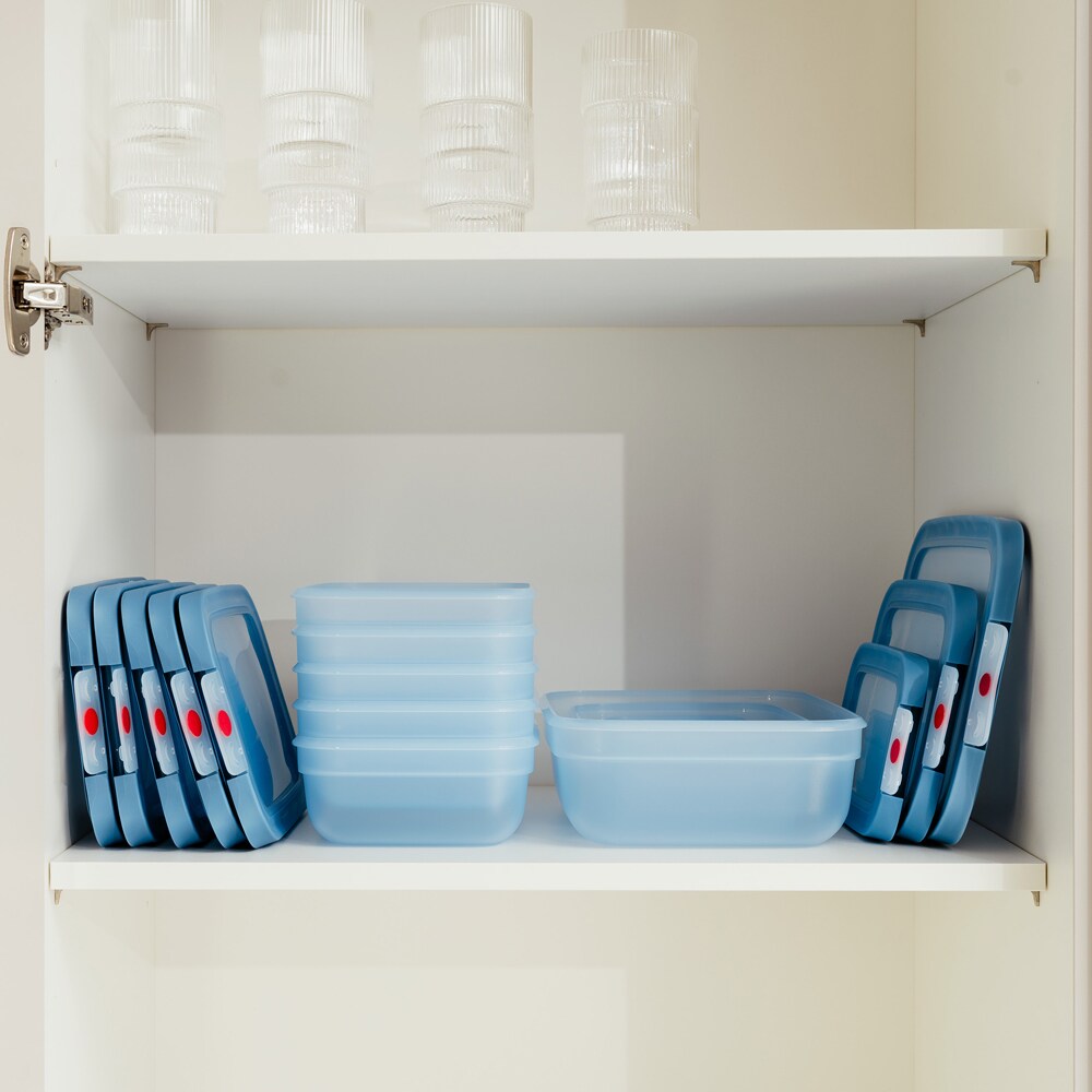 Set caserole TEFAL Oneclick N1230510, 3 piese, 0.5l, plastic, albastru