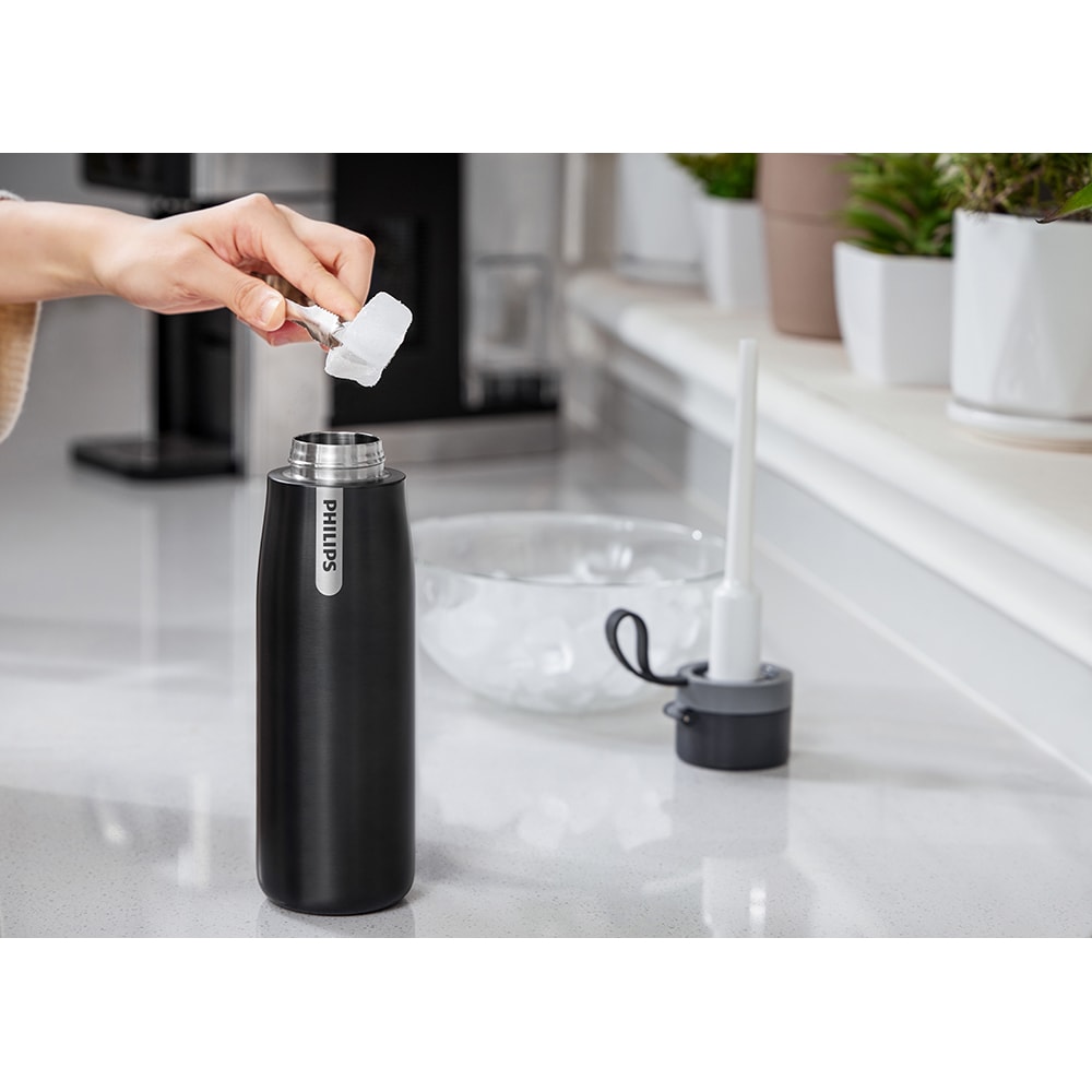 Sticla termica PHILIPS GoZero Daily 218598, 0.55l, gri-negru