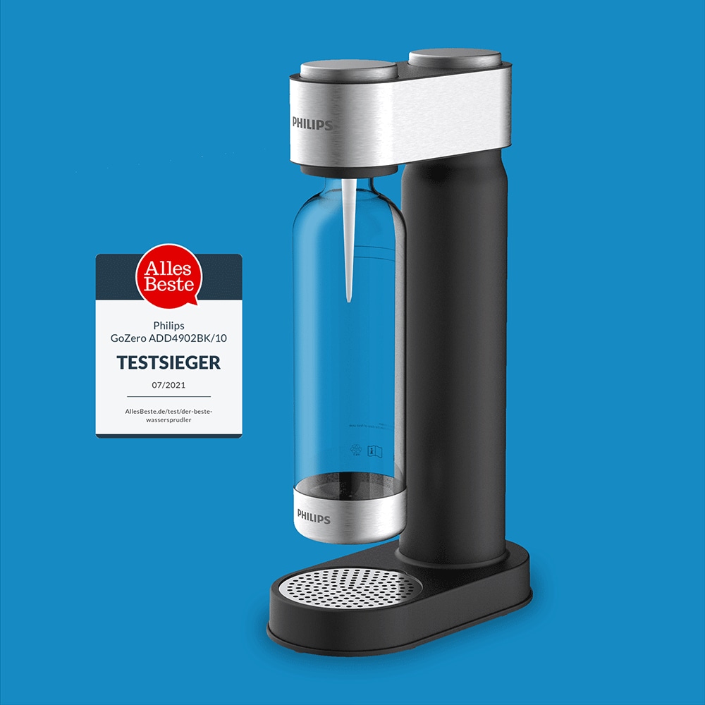 Aparat bauturi carbogazoase PHILIPS Viva 218616, negru-argintiu