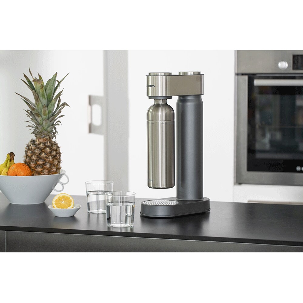 Aparat bauturi carbogazoase PHILIPS Viva 218617, alb-argintiu