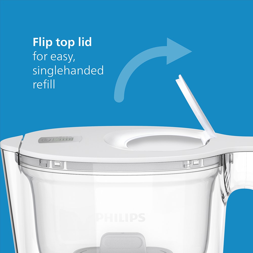 Cana filtranta PHILIPS + 3 filtre 225161, 2.6l, alb-transparent