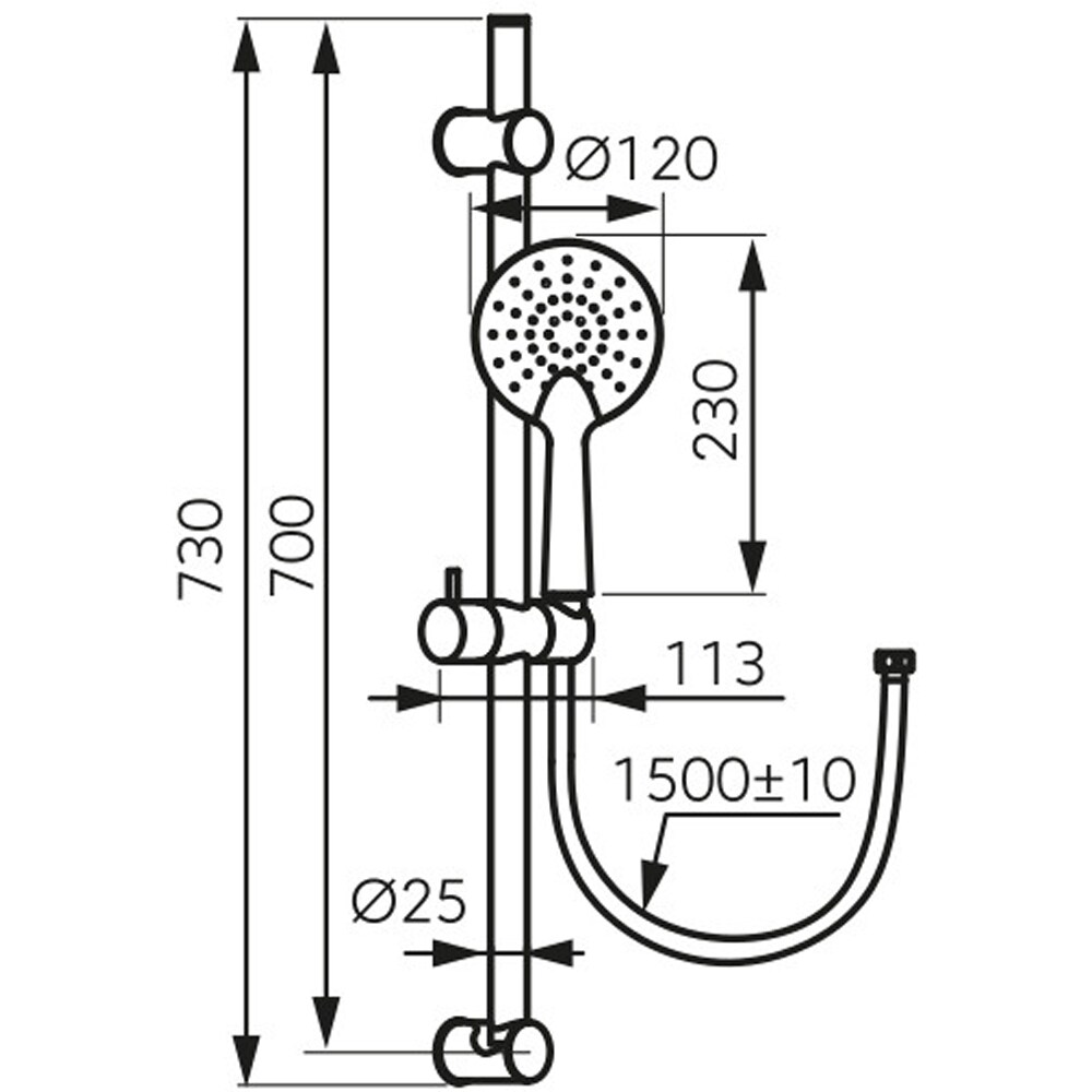 Set dus FERRO Phila N375, 1 functie, crom