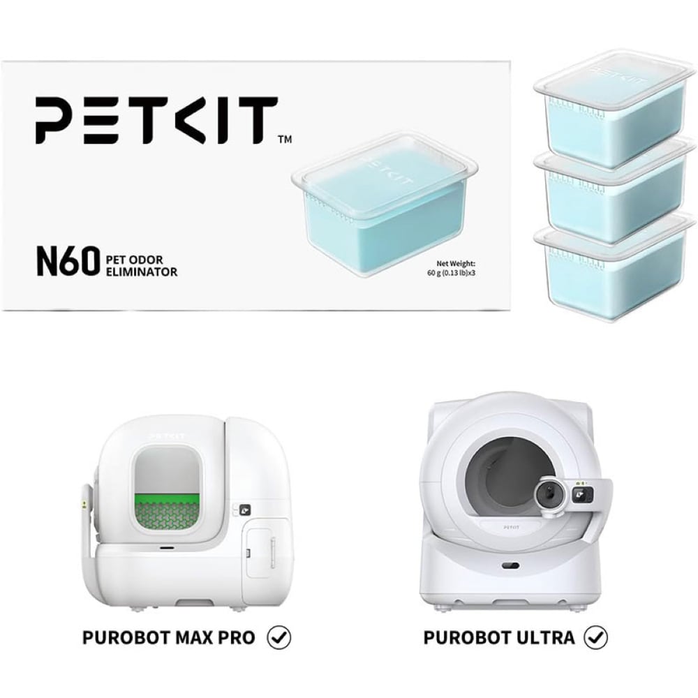 Odorizant litiera PETKIT N60, 3 bucati, albastru
