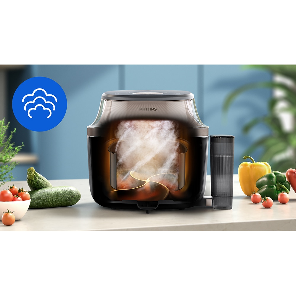 Friteuza cu aer cald PHILIPS Seria 5000 NA547/07, 7.2l, 2000W, negru