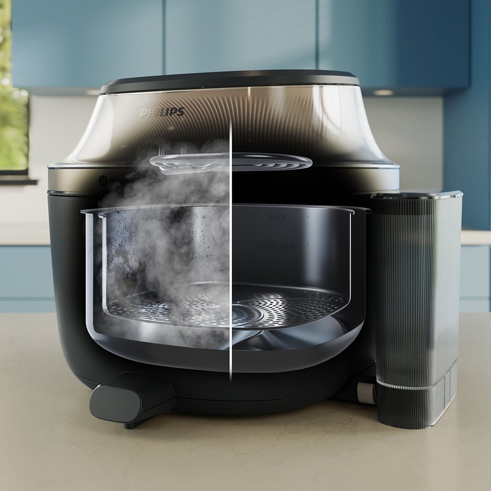 Friteuza cu aer cald PHILIPS Seria 5000 NA547/07, 7.2l, 2000W, negru