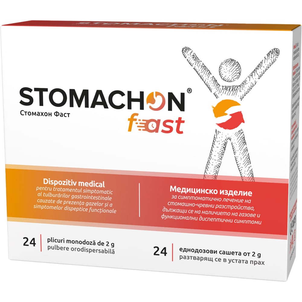 Supliment Stomachon Fast, 24 plicuri, NATURPHARMA