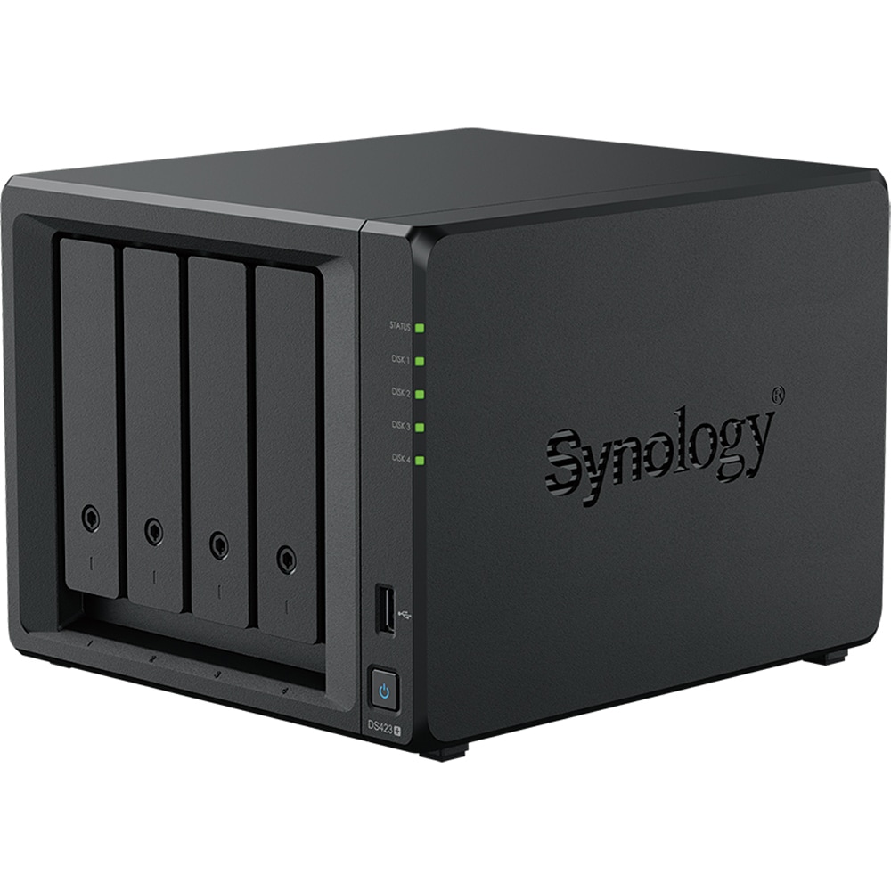Network Attached Storage SYNOLOGY DS925+, AMD Ryzen V1500B, 2.2GHz, 4GB, 4-Bays, negru