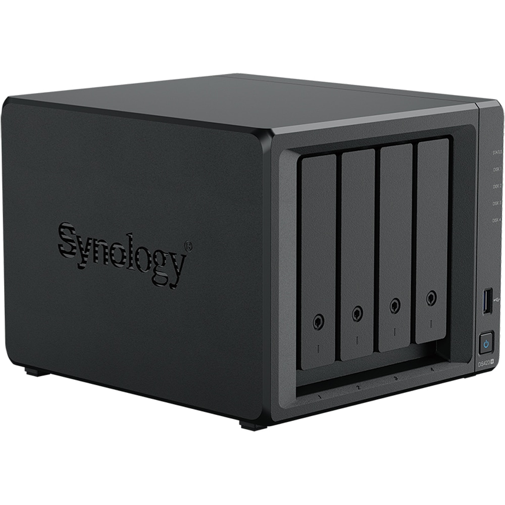 Network Attached Storage SYNOLOGY DS925+, AMD Ryzen V1500B, 2.2GHz, 4GB, 4-Bays, negru