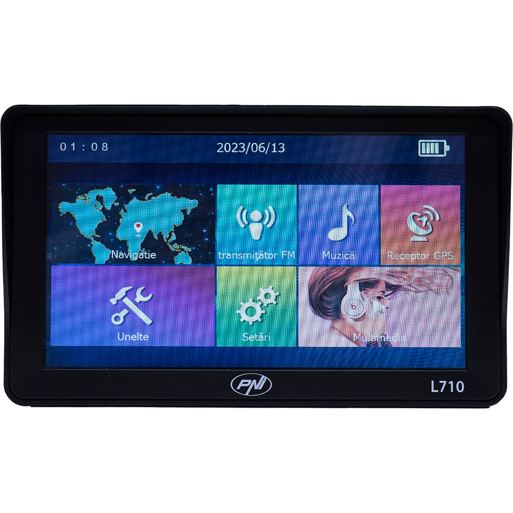 Sistem de navigatie GPS PNI L710, 7" Touch, 16 GB, Fara Harta