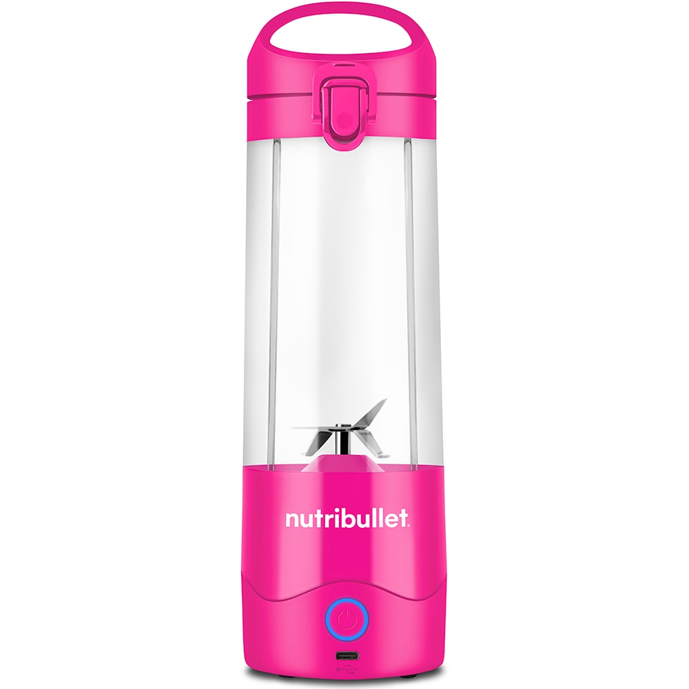 Blender portabil NUTRIBULLET NBP003BP, 0.47l, 1 treapta viteza, USB-C, roz