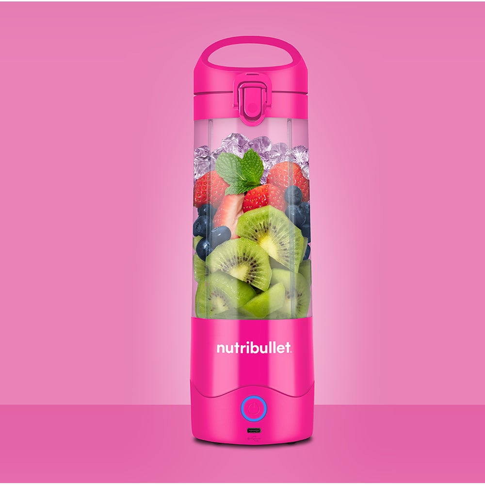 Blender portabil NUTRIBULLET NBP003BP, 0.47l, 1 treapta viteza, USB-C, roz