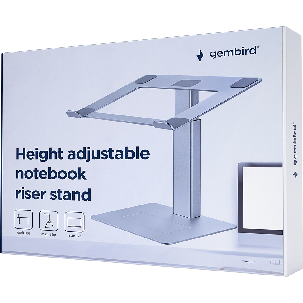 Suport laptop GEMBIRD NBS-D1-02, argintiu